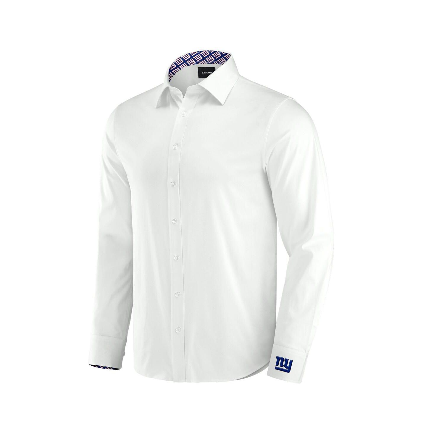 Мужская рубашка J. Palmer White New York Giants Man-In-Motion Long Sleeve Button-Up Dress Shirt — фото 3