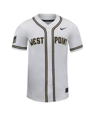 Men's White Army Black Knights Replica Baseball Jersey