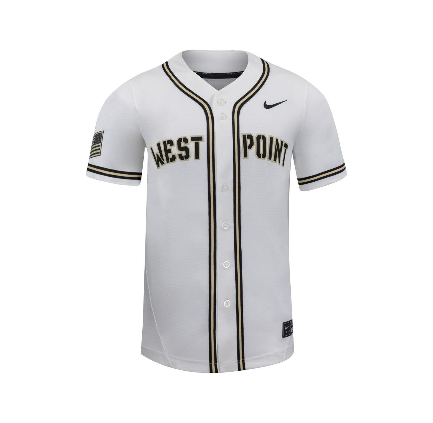 Men's White Army Black Knights Replica Baseball Jersey
