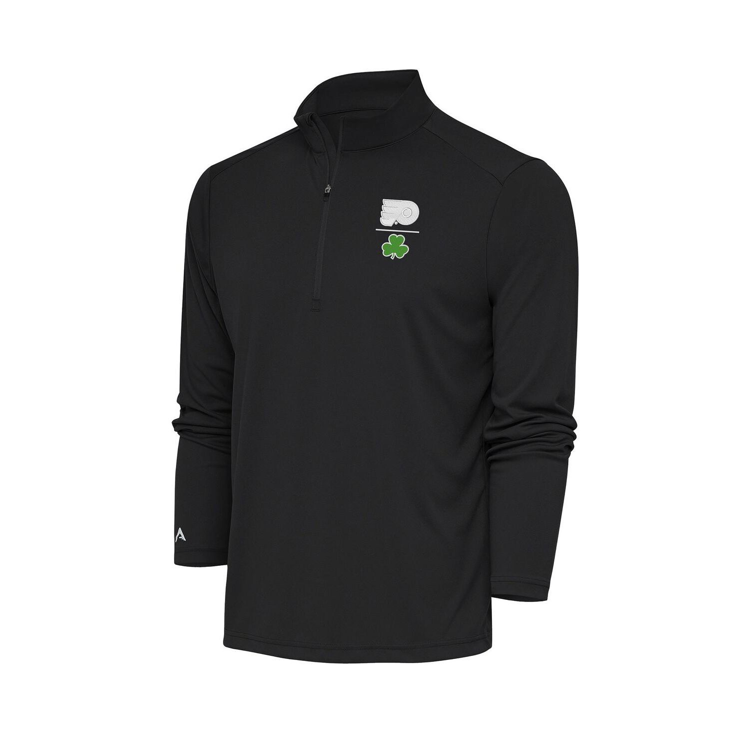 Men's Charcoal Philadelphia Flyers Shamrock Tribute Quarter-Zip