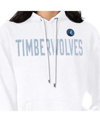 Women's White Minnesota Timberwolves Dot Print Pullover Hoodie