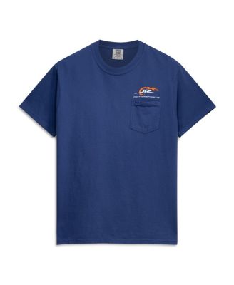 Men's Navy Stock Car Racing Team Pocket Heavyweight T-Shirt