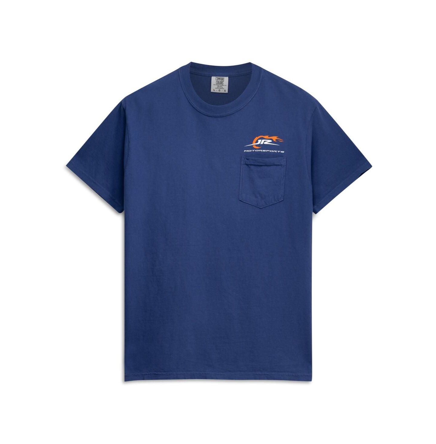 Мужская футболка JR Motorsports Official Team Apparel Navy Stock Car Racing Team Pocket Heavyweight — фото 3