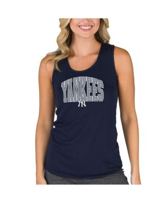 Women's Navy New York Yankees Marathon Racerback Tank Top