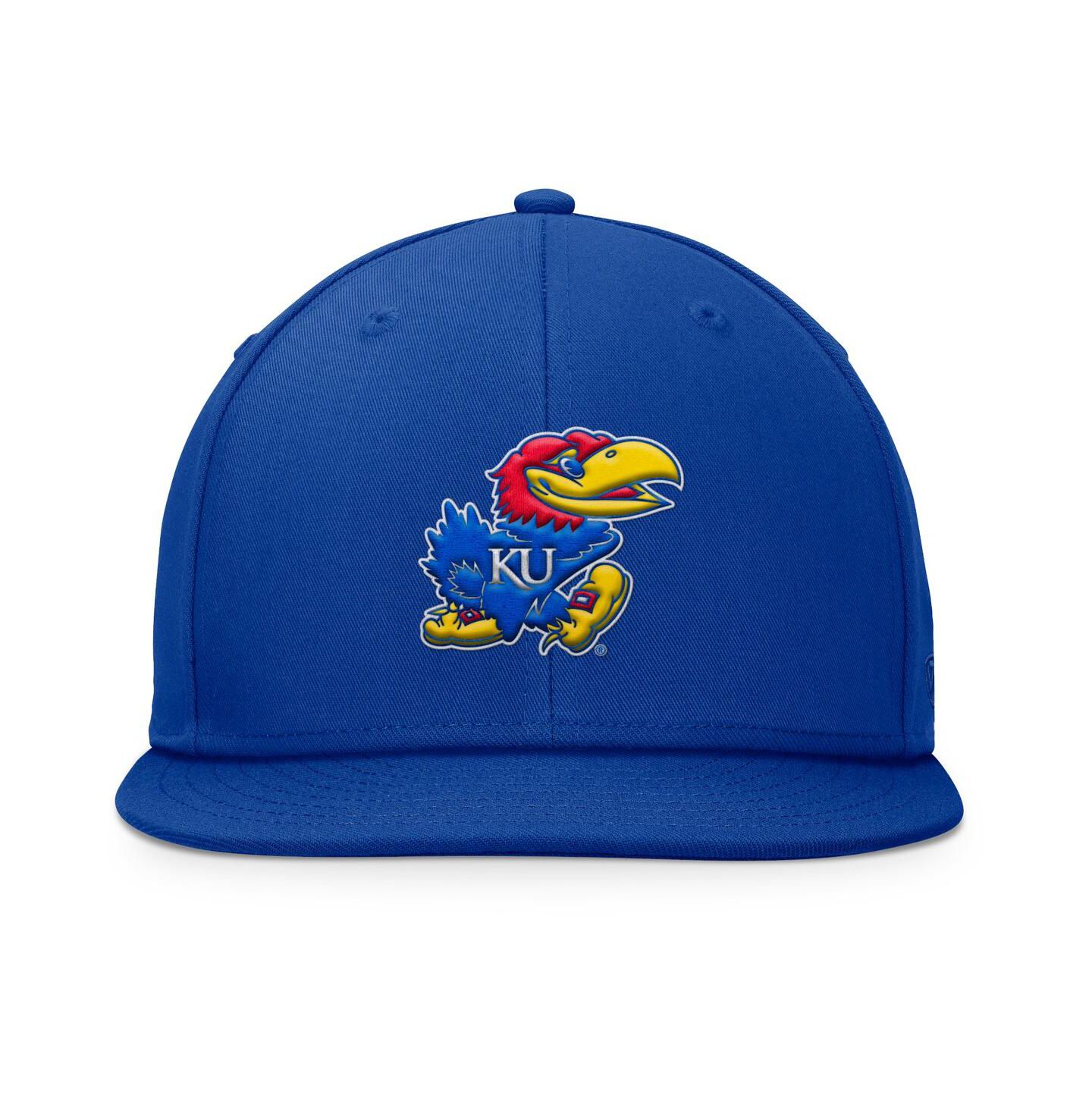 Мужская кепка Top of the World Royal Kansas Jayhawks Fundamental Snapback Hat — фото 4