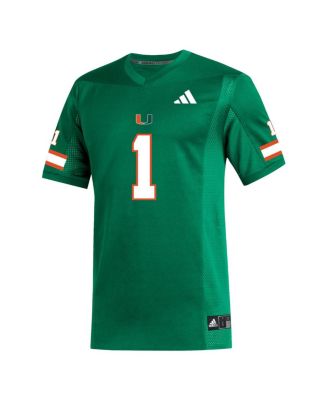 Men's 1 Green Miami Hurricanes Replica Football Jersey