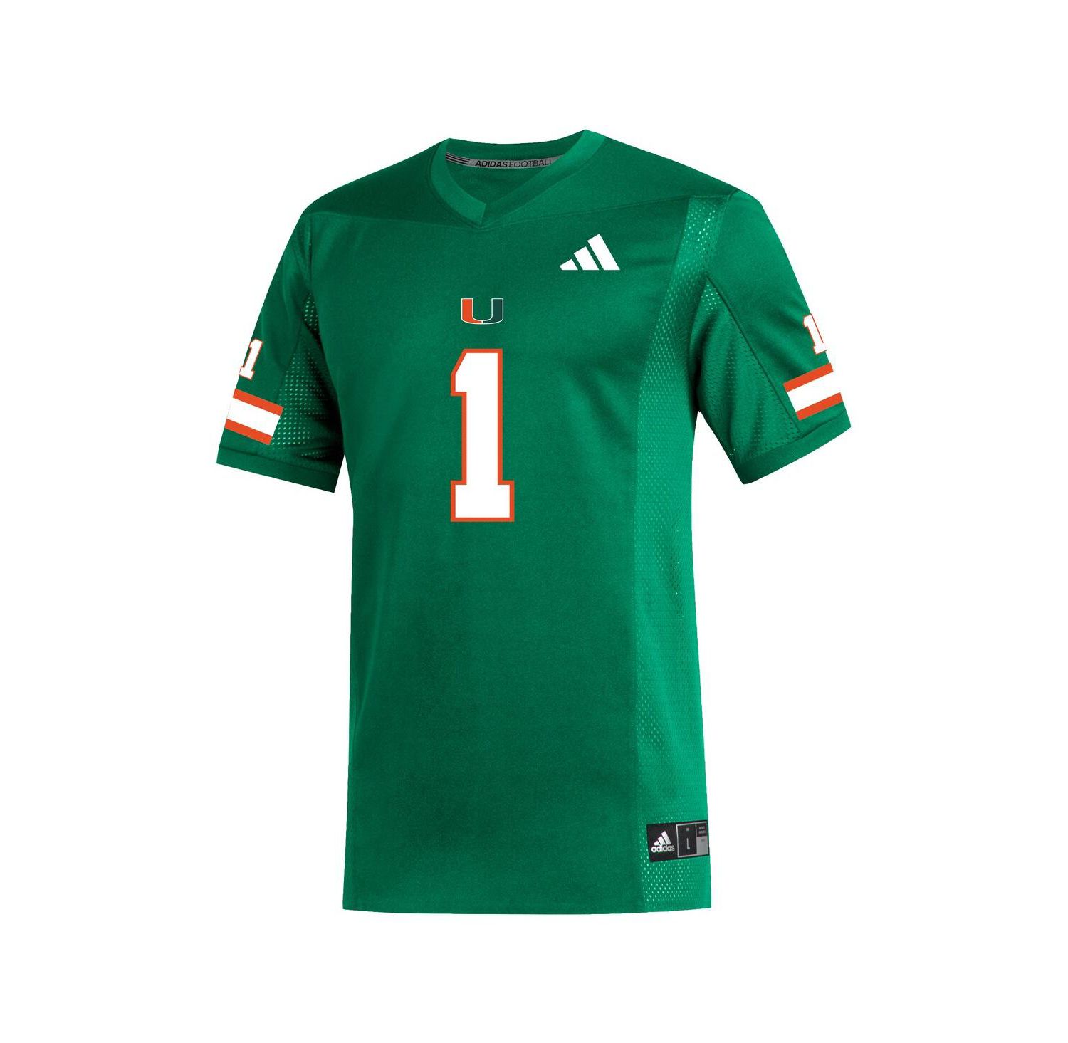 Men's 1 Green Miami Hurricanes Replica Football Jersey
