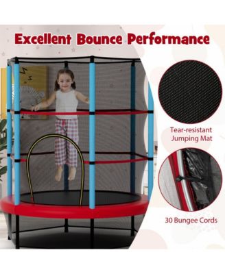 Kids Trampoline Recreational Bounce Jumper with Safety Enclosure Net