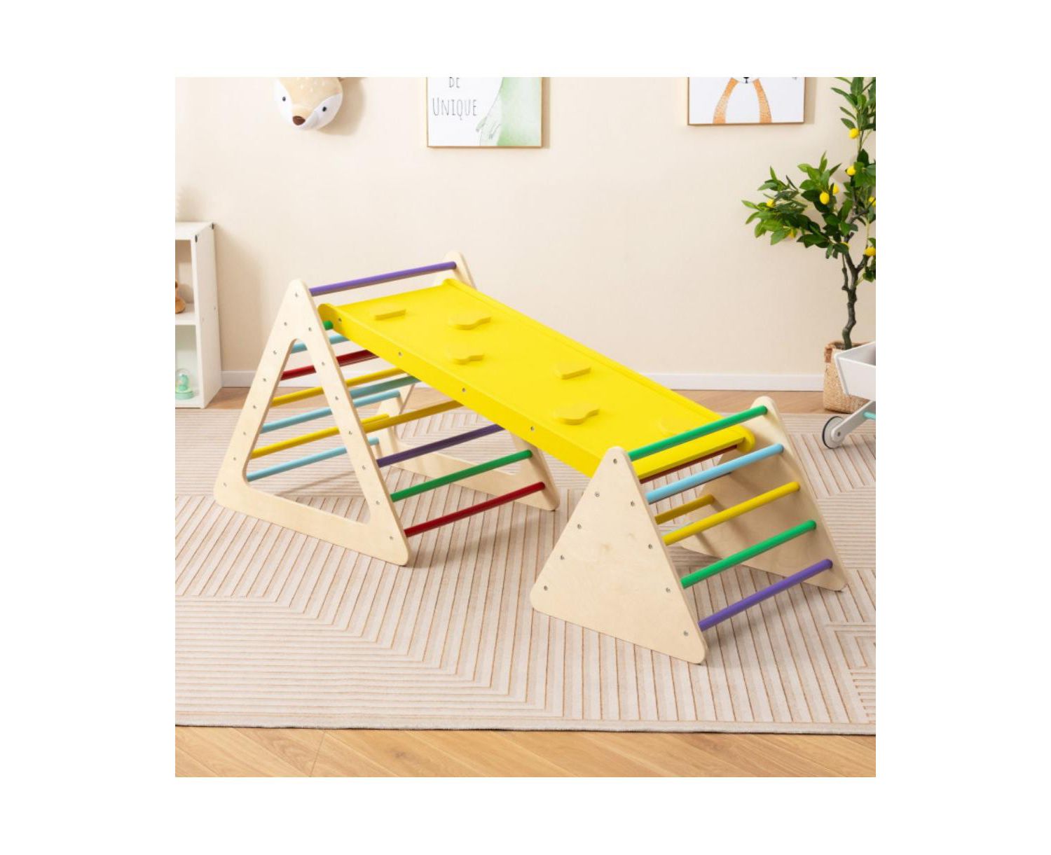 Montessori Climbing Triangles and Ramp, 3-Piece Set