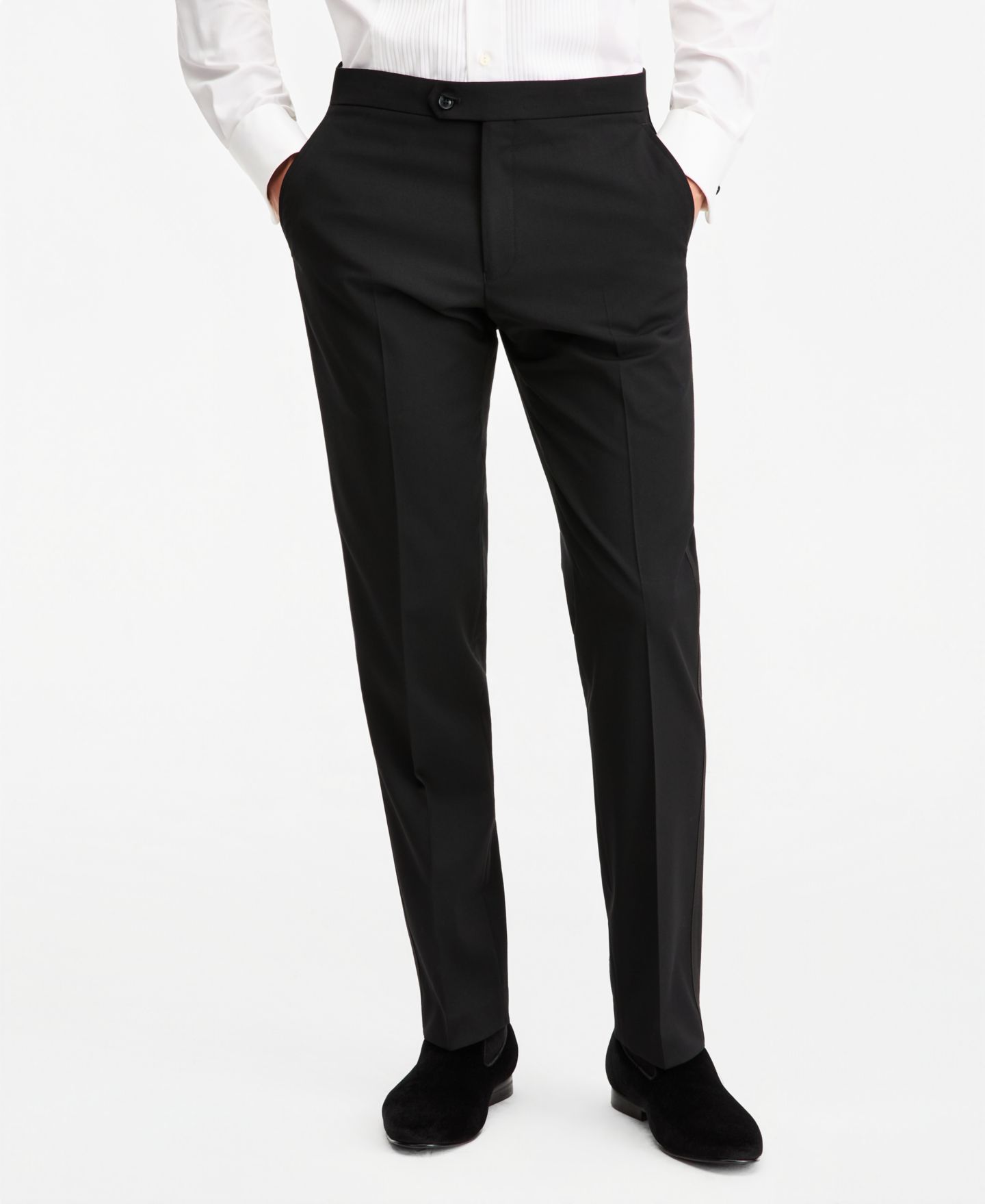 Мужские брюки Tommy Hilfiger Modern-Fit Flex Stretch Black Tuxedo, цвет: Чёрный — фото 3