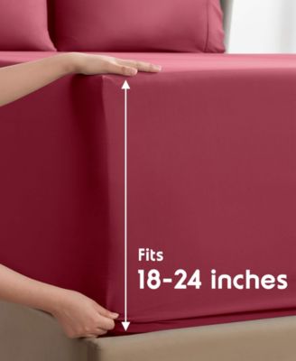 Extra Deep Pocket Microfiber 7-Pc. Sheet Set, King Split