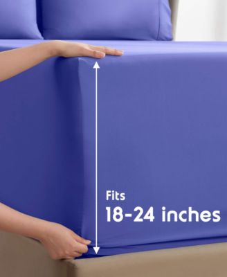 Extra Deep Pocket Microfiber 7-Pc. Sheet Set, King Split