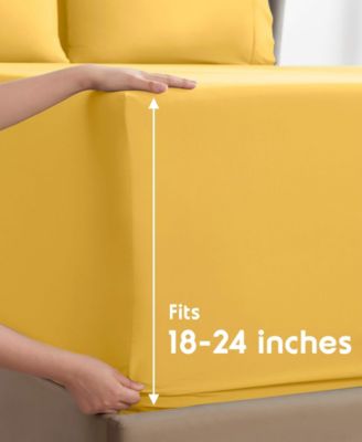 Extra Deep Pocket Microfiber 7-Pc. Sheet Set, King Split