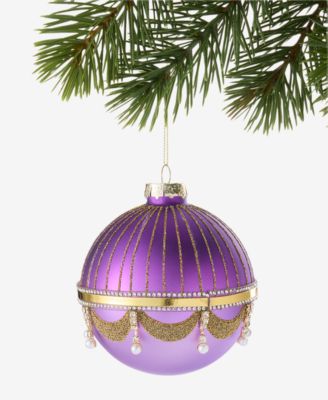 Peacock Embellished Ball Ornament
