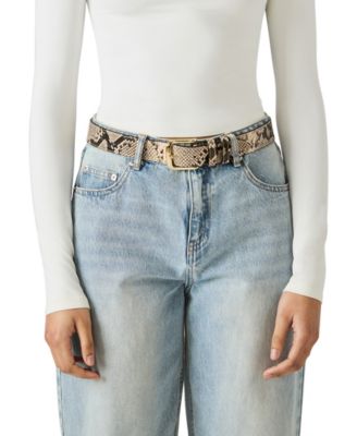 Snake Printed Polyurethane Fashion Belt