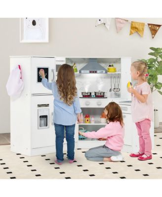 Kids Corner Pretend Kitchen Playset with Separated Washing Basin