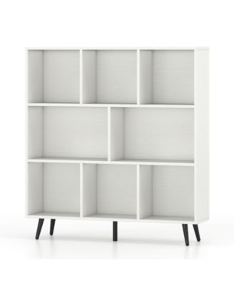 8-Cube Organizer Bookcase with Sturdy Metal Legs