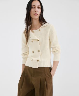 Women's Knitted Buttoned Jacket