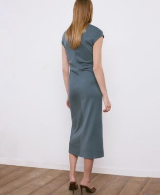 Women's Draped Detail Midi-Dress