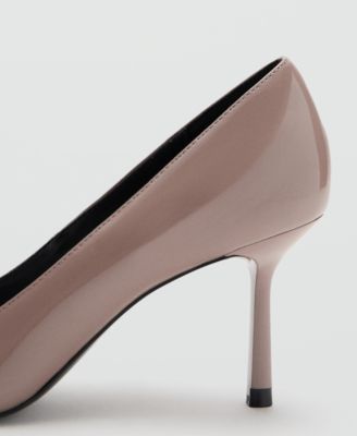 Women's Patent Leather Effect Pointed-Toe Court Shoes