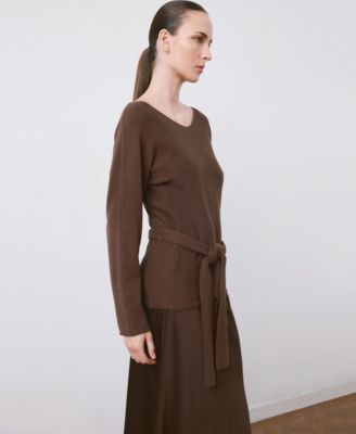 Women's Knit Belt Sweater