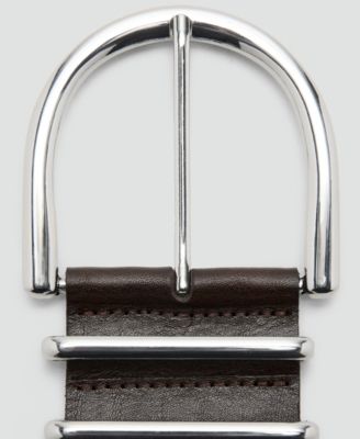 Women's Oval Buckle Leather Belt