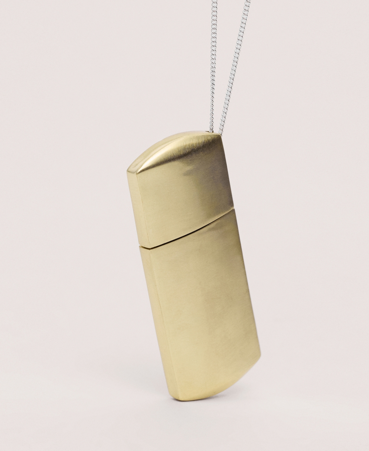 Mango Women's Metallic Locket Pendant Necklace