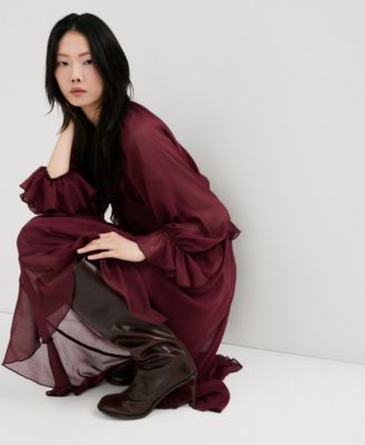 Women's Long Ruffled Dress