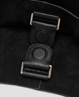 Women's Stitching Detail Leather Shoulder Bag