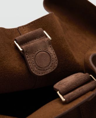 Women's Stitching Detail Suede Shoulder Bag