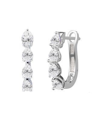 Lab Grown Emerald (1 ct. t.w.) Earrings in Sterling Silver (Also Available in Multi-Stones)