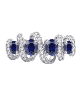 Amethyst (7/8 ct. t.w.) & Lab Grown White Sapphire (1/4 ct. t.w.) Ring in 14k Gold Over Sterling Silver (Also Available in Multi-Stones)
