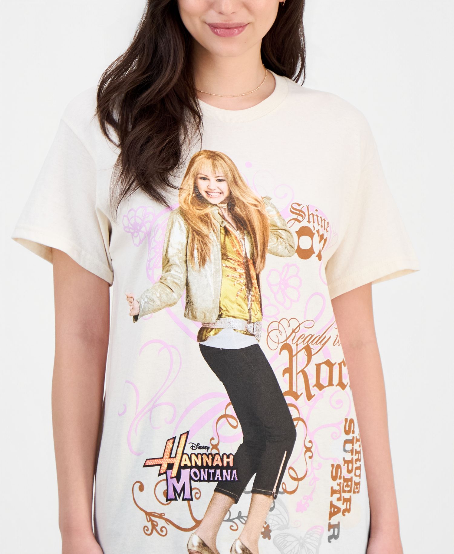 Juniors' Hannah Montana Cotton Short-Sleeve T-Shirt