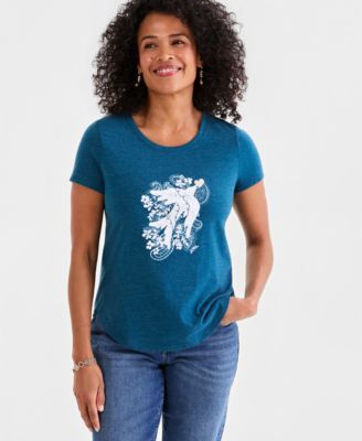 Women's Printed Short-Sleeve Crewneck T-Shirt