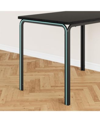 Modern 3-Piece Dining Table Set, Square Table & 2 Upholstered Chairs, Compact Kitchen and Dining Furniture, Apartment