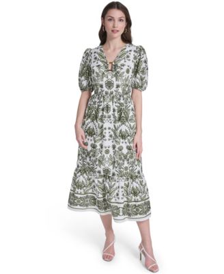 Women's V-Neck Midi Dress