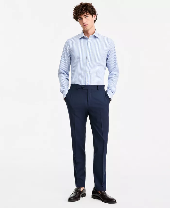 Men's Modern-Fit Wool TH-Flex Stretch Suit Separates Pants