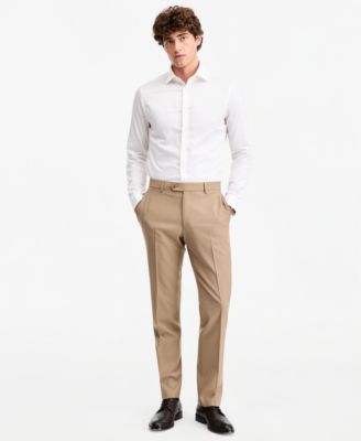 Men's Modern-Fit Wool TH-Flex Stretch Suit Separates Pants