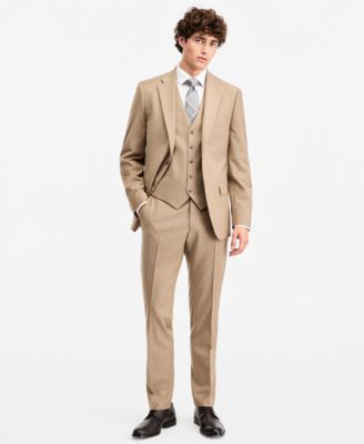 Men's Modern-Fit Wool TH-Flex Stretch Suit Separates with Vest 