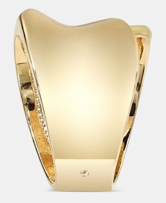 Silver-Tone Sculptural Molded Ring