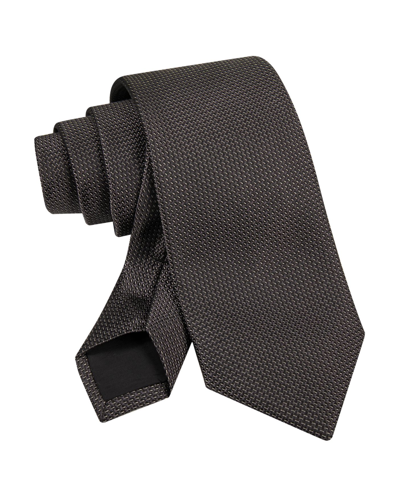 Мужские галстуки Calvin Klein Classic-Fit Donnelly Textured Solid Tie, цвет: Чёрный — фото 2