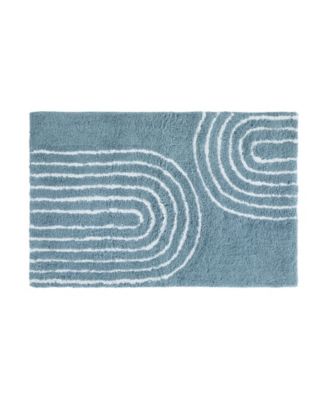 Modern Cotton Bath Mat, 34" x 21"
