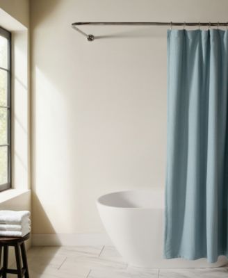 Cotton Blend Waffle Shower Curtain, 72" x 72"