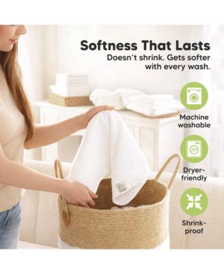 Kids 10-Pack Lyra Muslin Burp Cloths Boy, Girl, Soft Cotton Muslin Burping Cloths for Newborn 21"x10