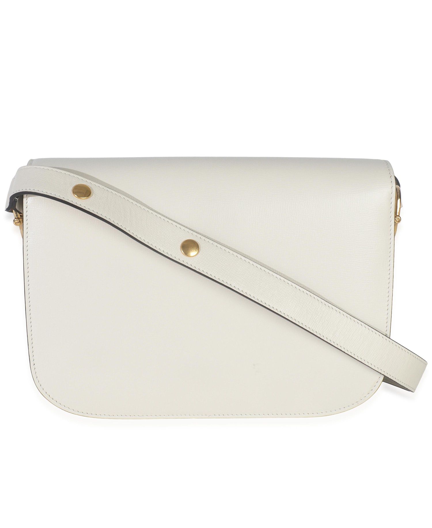 Mystic White Azalea Calfskin Horsebit Small 1955 Shoulder Bag