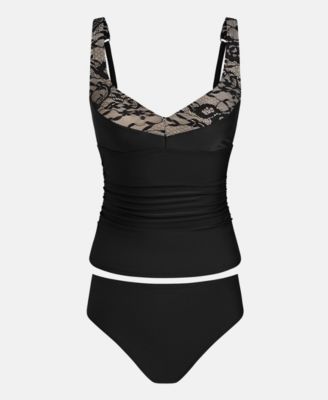 Women's V-Neck Adjustable Straps Tankini Set