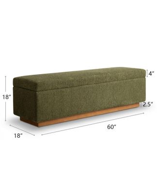 Upholstered Storage Bench Ottoman, Lift-Top Bedroom End Bench