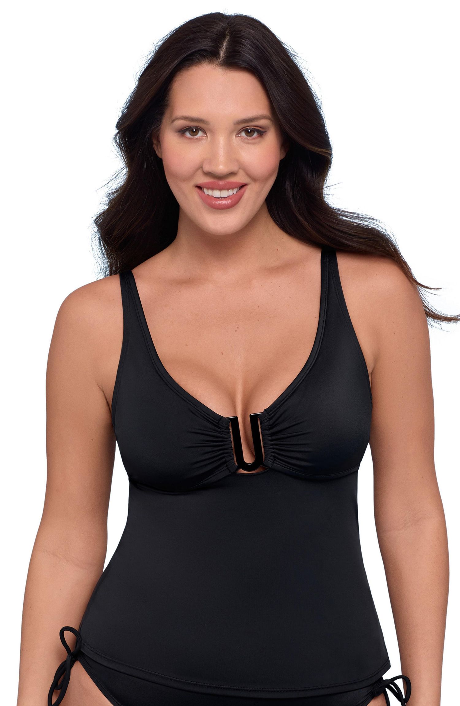 Women's Supportive and Sculpting U-Wire Tankini Swimsuit Top
