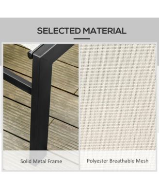 Outdoor Lounge Chair, Patio Lounger with 5-Position Reclining Backrest and 2 Wheels