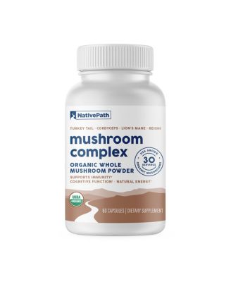 Mushroom Complex - Lions Mane, Turkey Tail, Cordyceps and Reishi - Immune Support and Brain Health - USDA 60 Caps